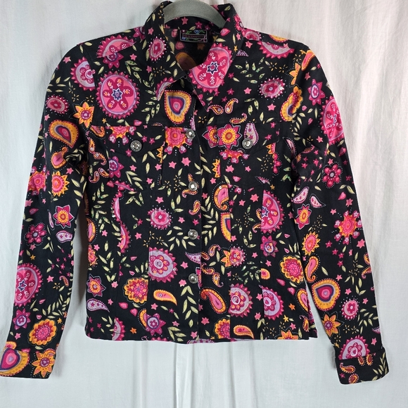 New Idenity womens buttondown jacket *dry clean only* size small multico… - Picture 1 of 8